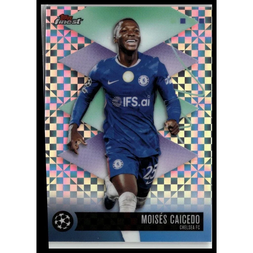 2025-26 Finest Moisés Caicedo Chelsea Checkerboard Refractor #25